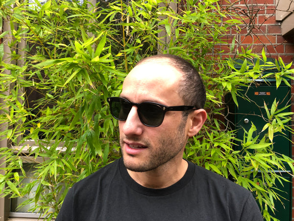 Garrett Leight California Optical's EMEA Director of Operations Justin Steinhardt wearing Ace Sunglasses.