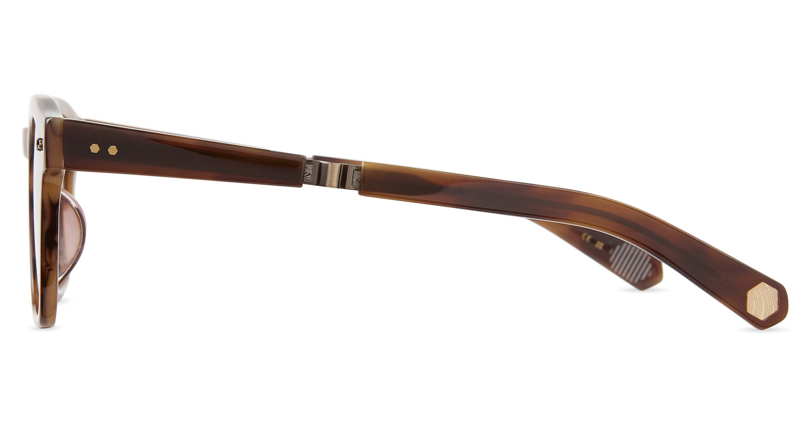 Moth Tortoise-Antique Gold/Semi-Flat Tahitian Rose