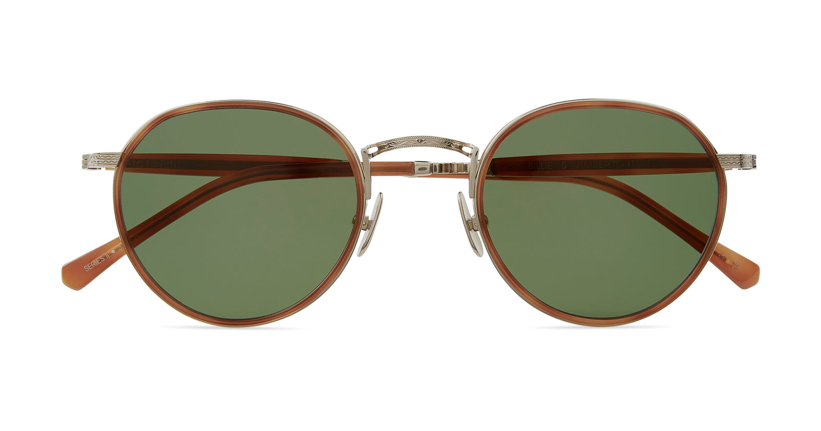 Amber Tortoise-White Gold/Forest