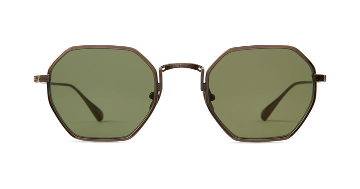 Antique Gold/Semi-Flat Diamond Green