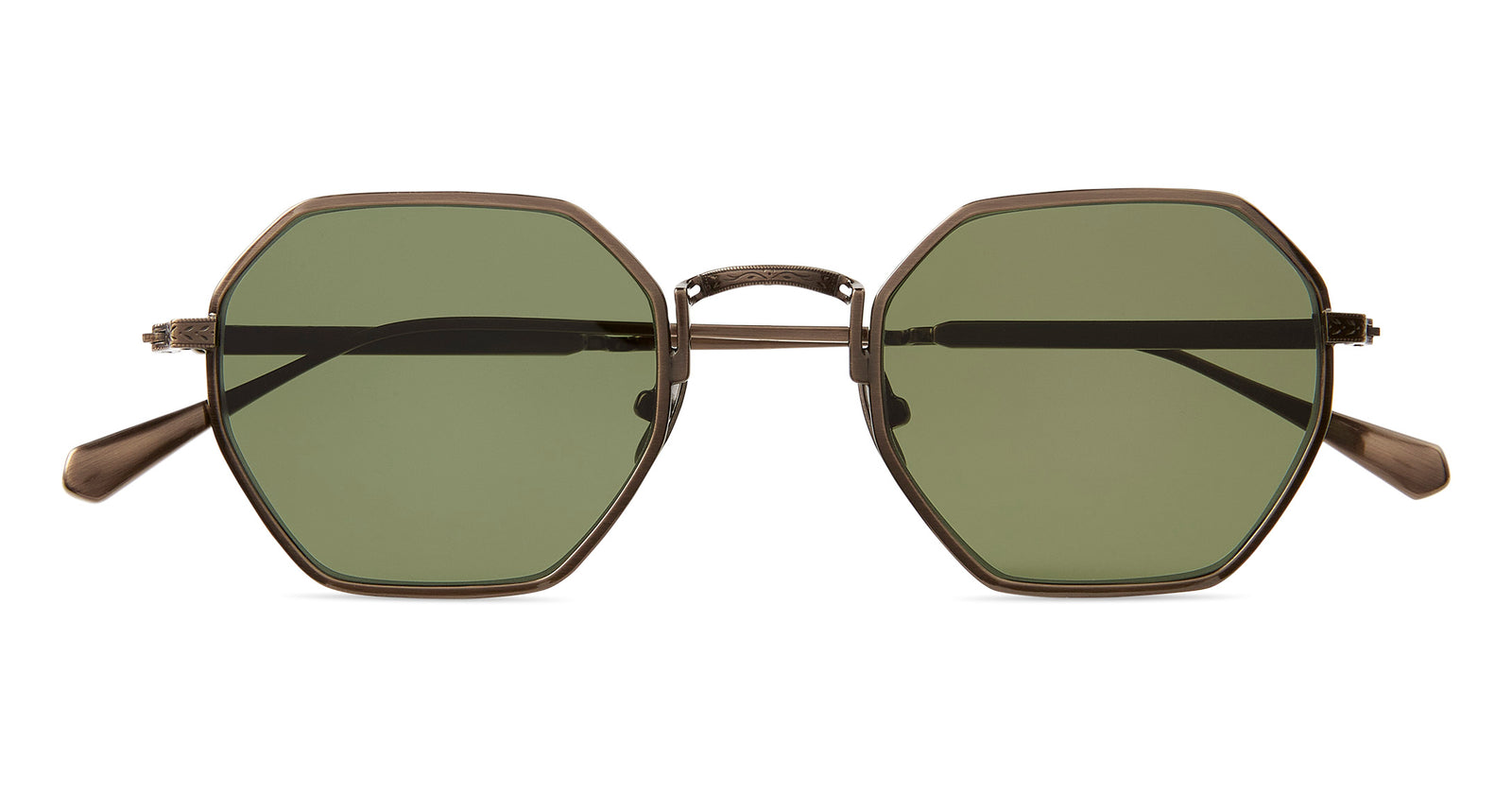 Antique Gold/Semi-Flat Diamond Green