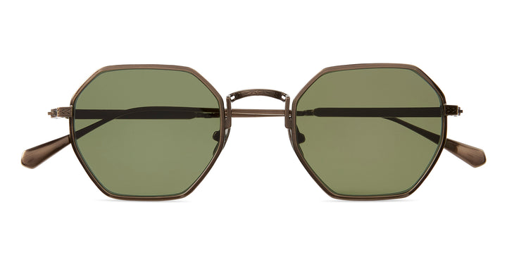 Antique Gold/Semi-Flat Diamond Green