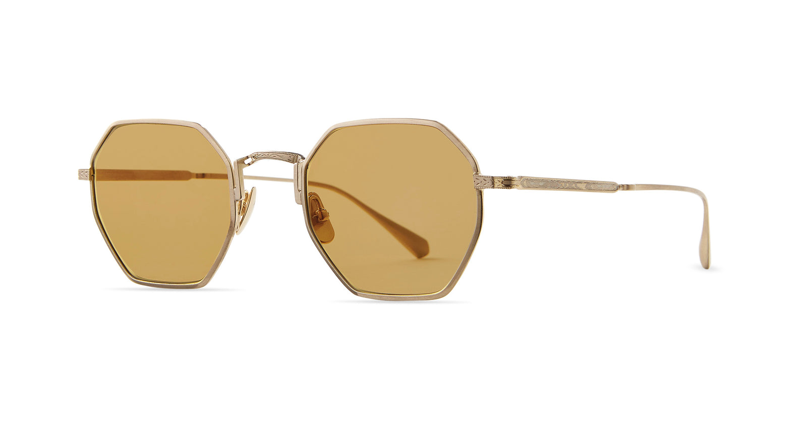 Brushed 12K White Gold/Semi-Flat Tuscan Gold