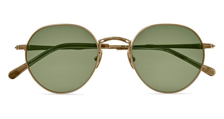 12K White Gold-Matte Marbled Rye/Semi-Flat Diamond Green