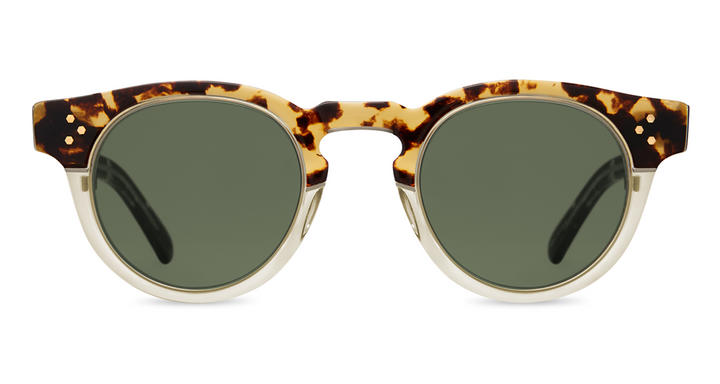 Bohemian Tortoise-12K Matte White Gold/Green