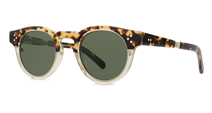 Bohemian Tortoise-12K Matte White Gold/Green