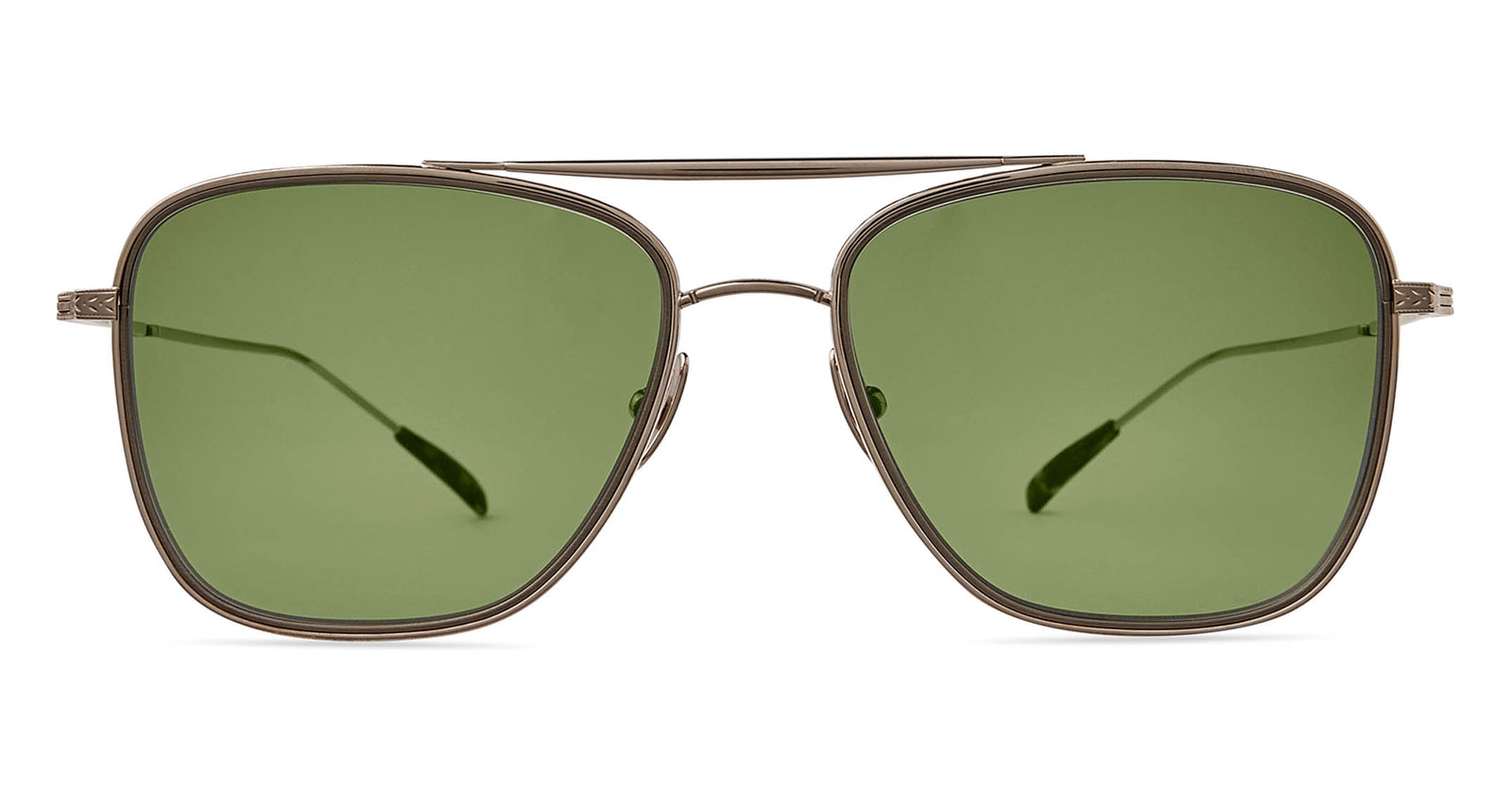 12K White Gold-Maple/Green