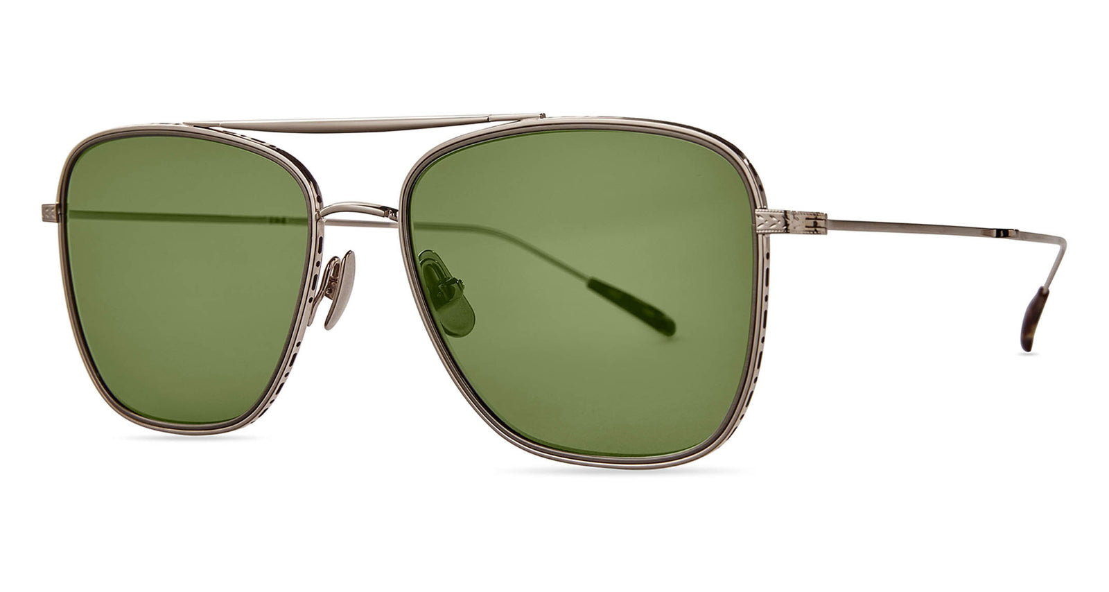 12K White Gold-Maple/Green