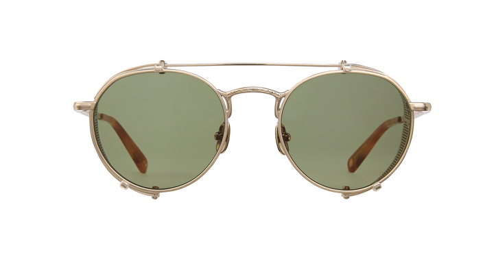 Brushed Gold-Ember Tortoise/Semi-Flat Green