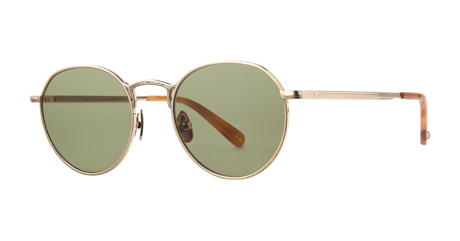 Brushed Gold-Ember Tortoise/Semi-Flat Green