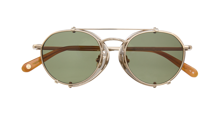 Brushed Gold-Ember Tortoise/Semi-Flat Green