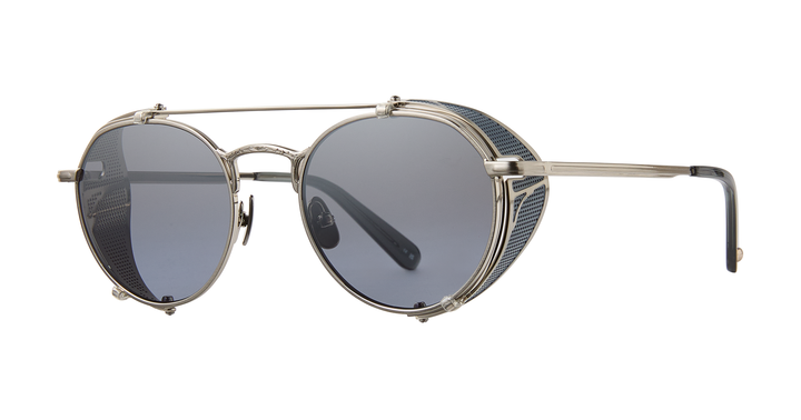 Brushed Silver-Sea Grey/Semi-Flat Glacier Blue Mirror