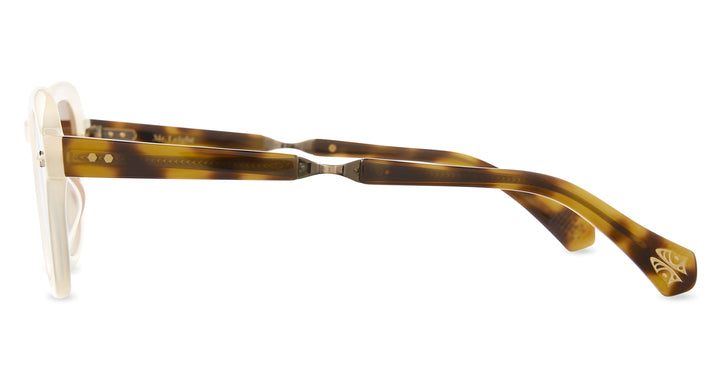 Peruvian Flake-Yellowjacket Tortoise-White Gold/Semi-Flat Mauve Gradient