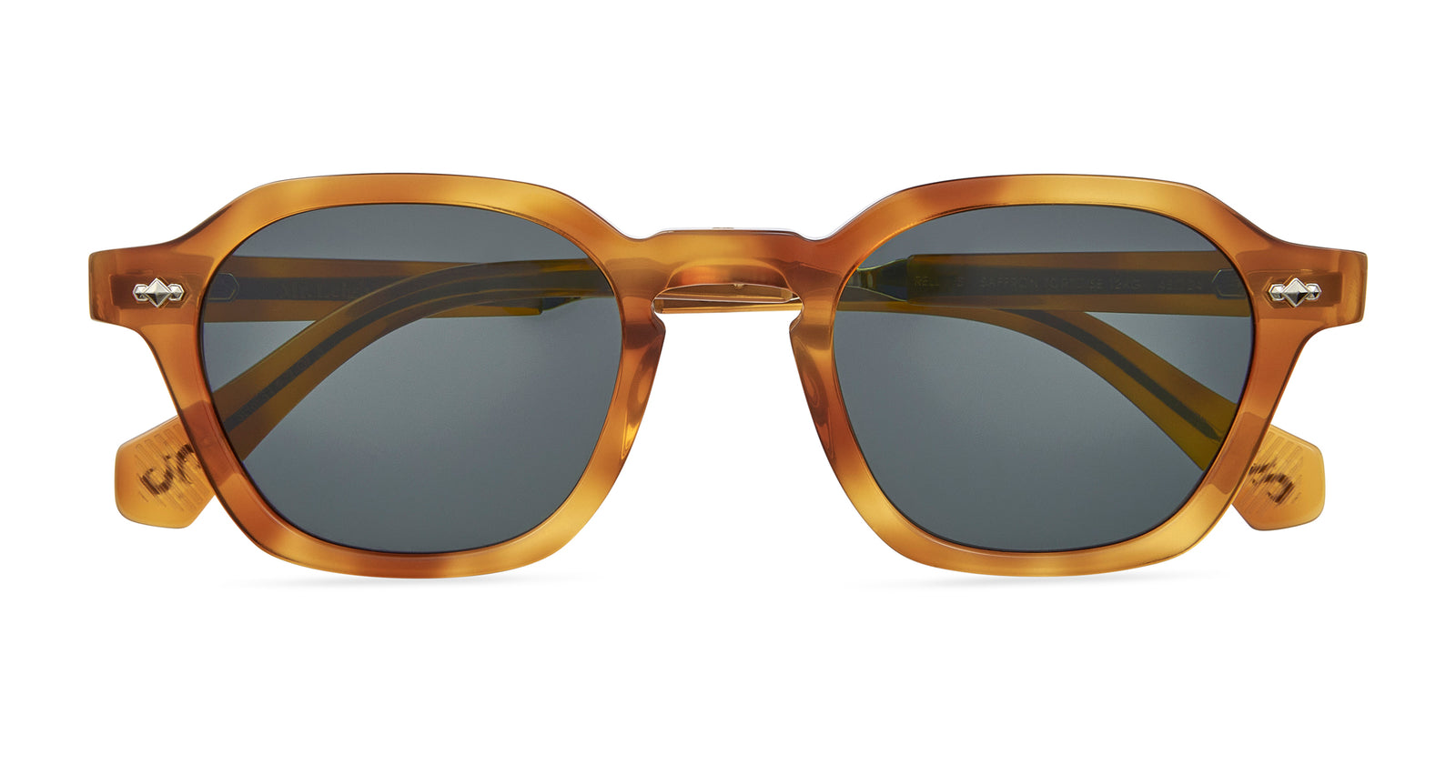 Saffron Tortoise-White Gold/Select Blue Smoke