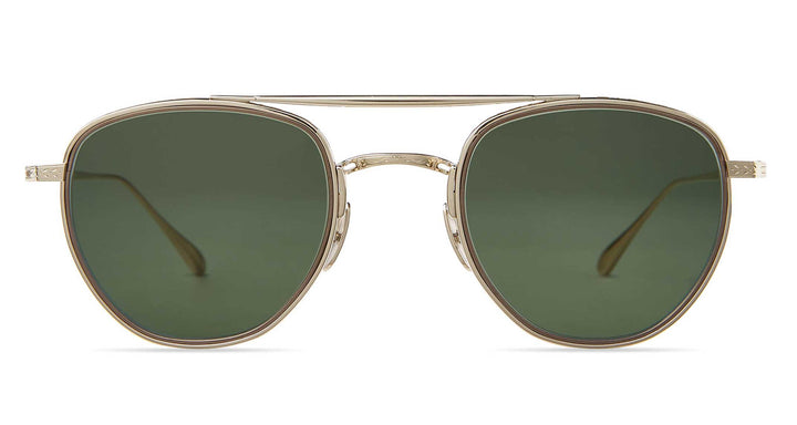 12K White Gold-Matte Bronze/Green