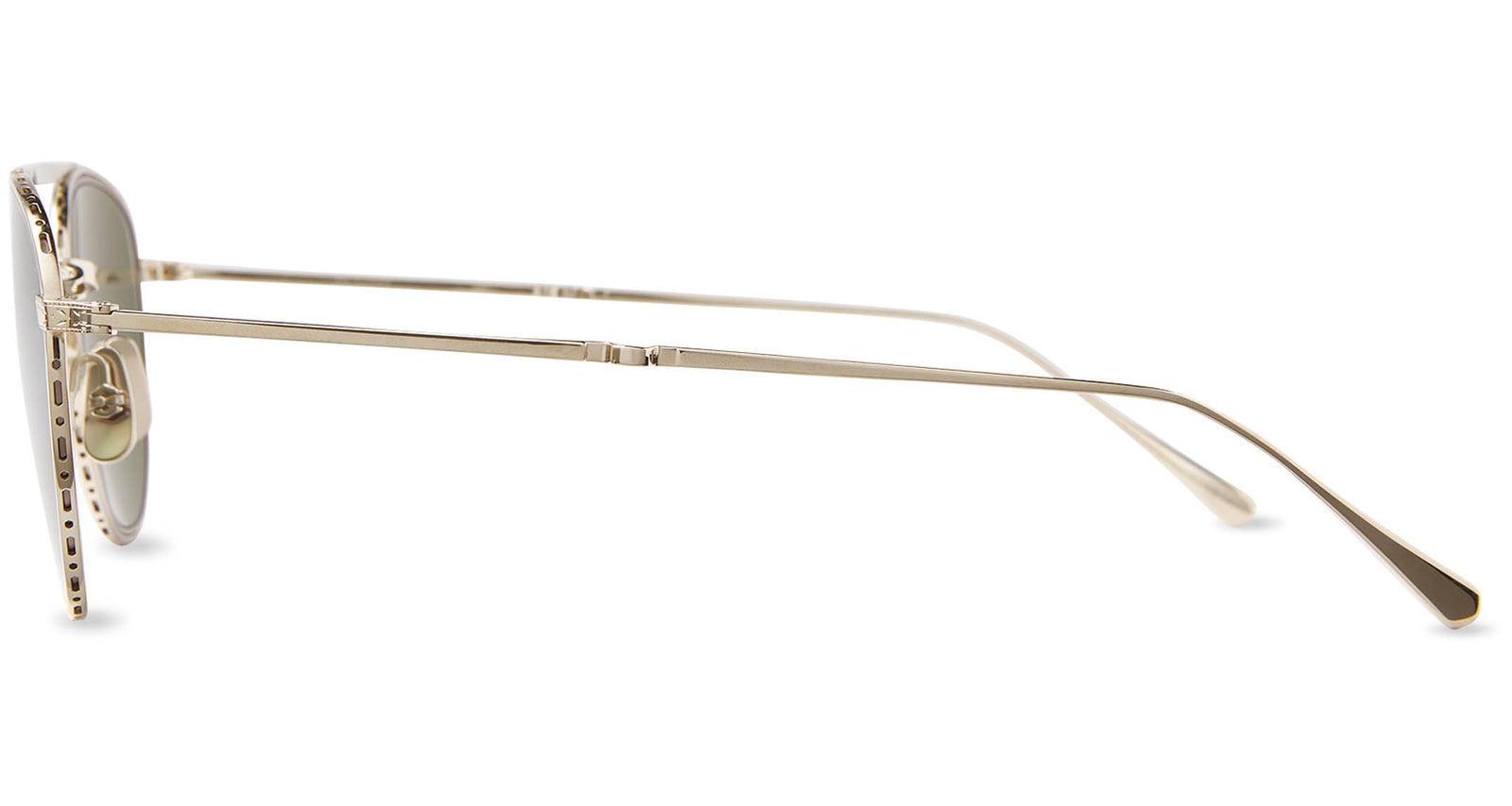 12K White Gold-Matte Bronze/Green