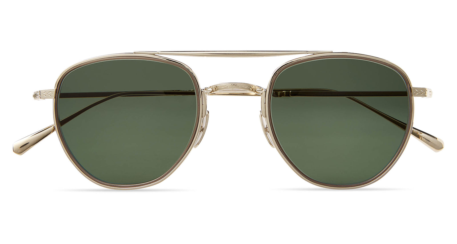 12K White Gold-Matte Bronze/Green