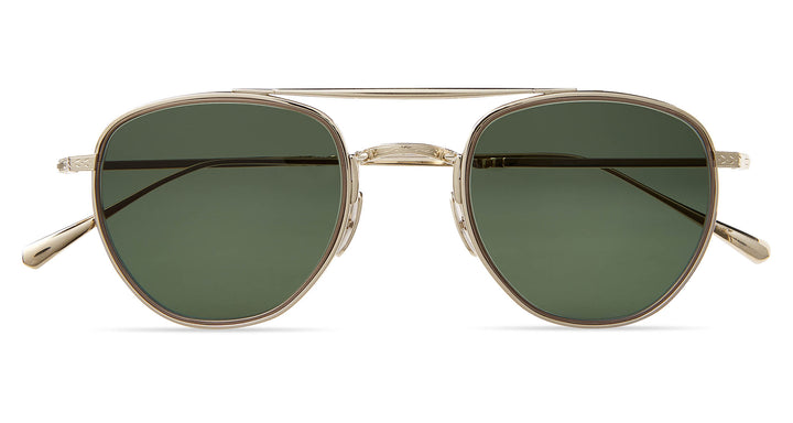 12K White Gold-Matte Bronze/Green