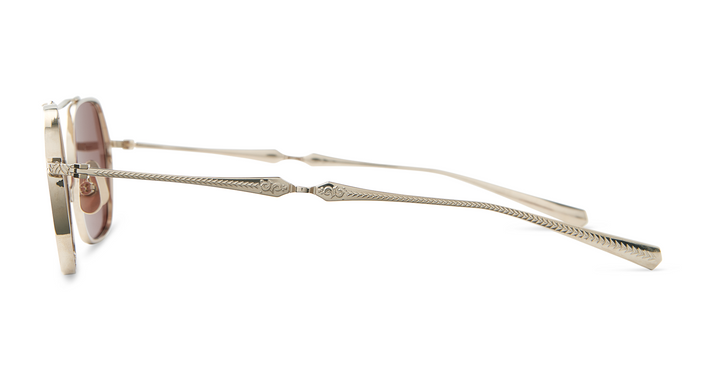 12K White Gold/Semi-Flat Tahitian Rose